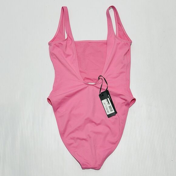 Versace Medusa Gold Logo Pink One Piece Swimsuit Size 4/ US L NWT $425 - Picture 2 of 5